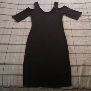 Simple, yet striking black cutout dress